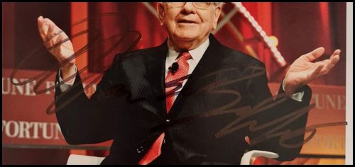 Warren Buffett Autographed Photograph