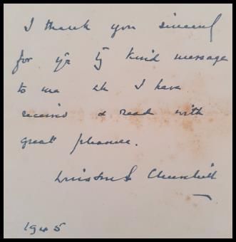 Winston Churchill ‘Letter’ Including Personal Autograph 