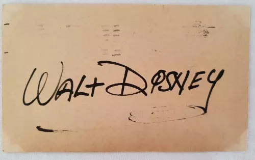 Autographed Walt Disney Vintage Post Card