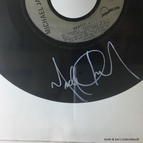 Michael Jackson's ‘Beat It” 45 vinyl’ - Hand Written Signature
