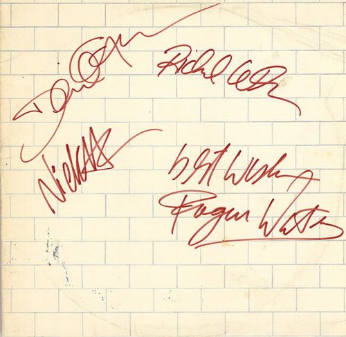 Pink Floyd Band Signed The Wall Album - 1980 Uniondale, New York